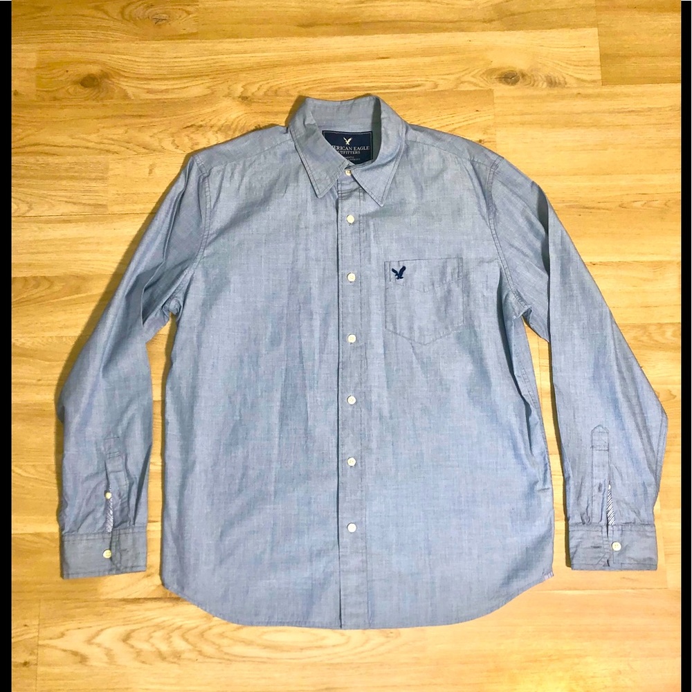 American Eagle blue long sleeved shirt. Sz. L